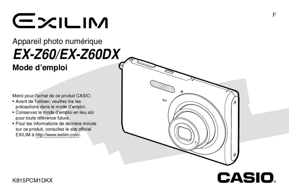 Notice CASIO EXILIM EXZ560 appareil photo Trouver une solution à un